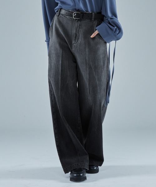 「VELNUS」 加工ブーツカットデニムパンツ L ブラウン メンズ