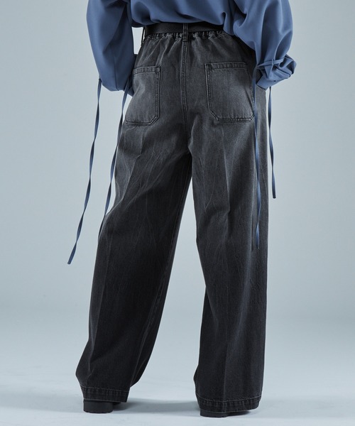 「VELNUS」 加工ブーツカットデニムパンツ L ブラウン メンズ
