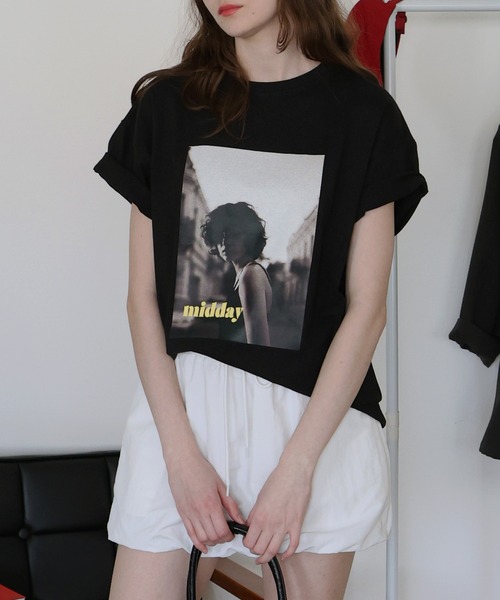 「Mili affinity」 半袖Tシャツ FREE オフホワイト レディース_画像5