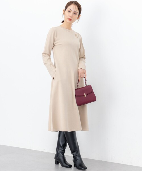 組曲（KUMIKYOKU） ワンピース シックフレアニットワンピース