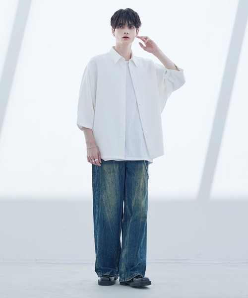 「ASTRONOMY」 半袖シャツ M グレー メンズ_画像5