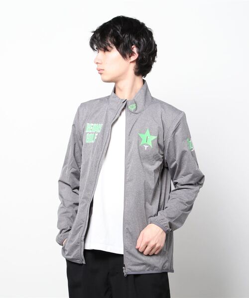 BEAMS GOLF」 ジップアップブルゾン MEDIUM グレー メンズ