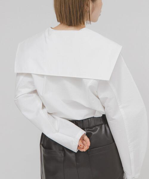 KBF（ケービーエフ） ブラウス シャツ セーラーカラーシェイプブラウス