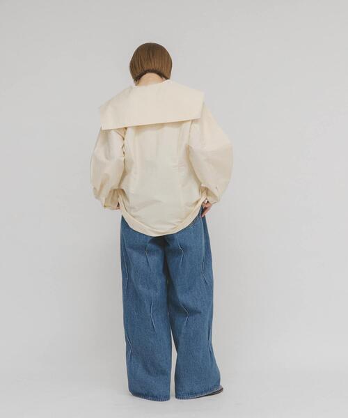 KBF（ケービーエフ） ブラウス シャツ セーラーカラーシェイプブラウス