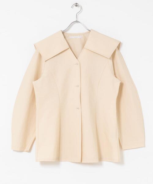 KBF（ケービーエフ） ブラウス シャツ セーラーカラーシェイプブラウス