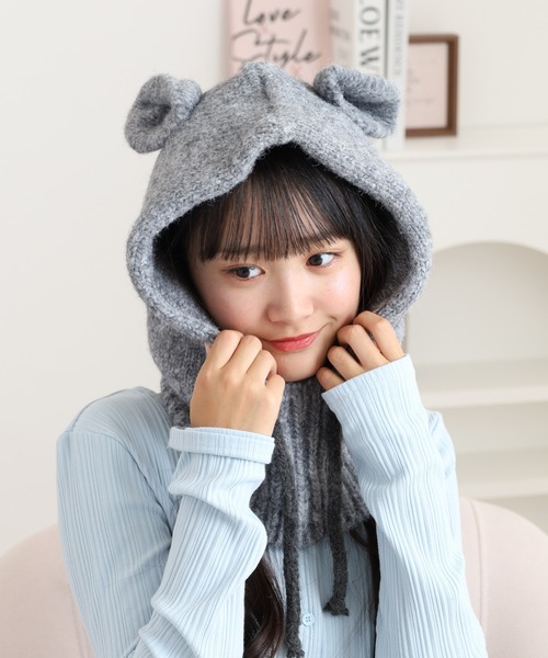 jichoi バラクラバ 24AW BALACLAVAグレー ニット帽 スリーブ RACAL（ラカル） ニット帽 ニットキャップ Two-Way Balaclava ＆ Knit