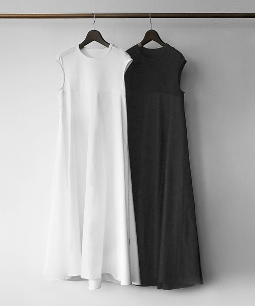 「ELFRANK」 ノースリーブワンピース FREE ブラック レディース_画像3