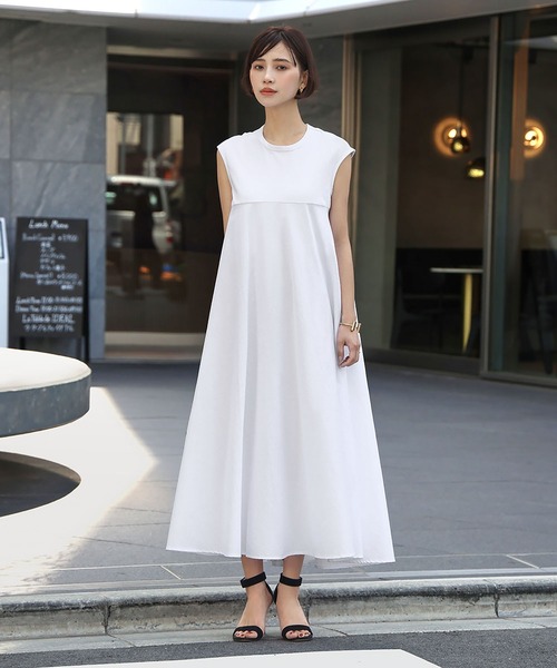 「ELFRANK」 ノースリーブワンピース FREE ブラック レディース_画像4