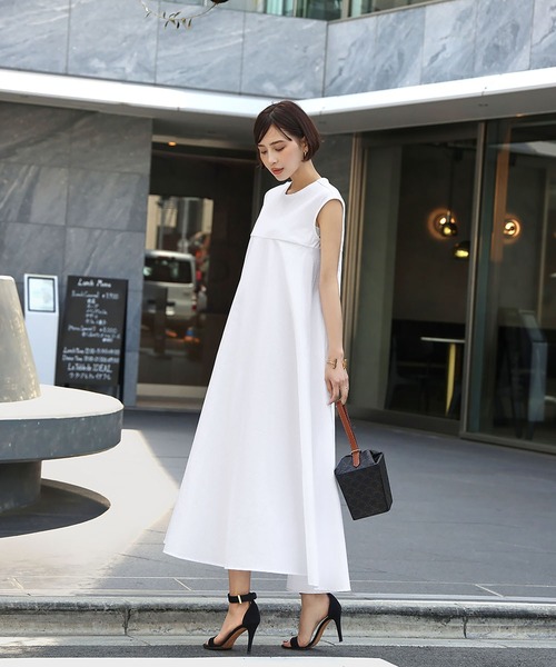 「ELFRANK」 ノースリーブワンピース FREE ブラック レディース_画像5