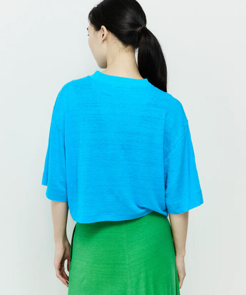 「UNFIL」 半袖Tシャツ 1 ベージュ レディース_画像3