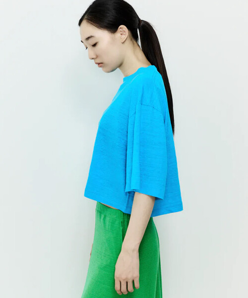 「UNFIL」 半袖Tシャツ 1 ベージュ レディース_画像4