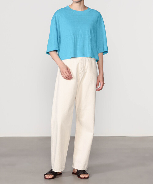 「UNFIL」 半袖Tシャツ 1 ベージュ レディース_画像5