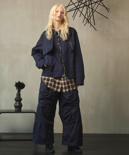 MAISON SPECIAL カーゴパンツ 「UNISEX」Gather Curved Switching Wide