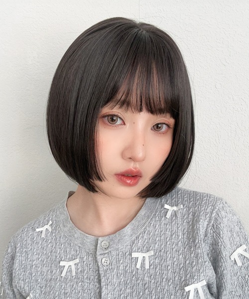 ウィッグ エクステ 「 ロゼットボブ 」 自然 ボブ 姫カット ぷつっと