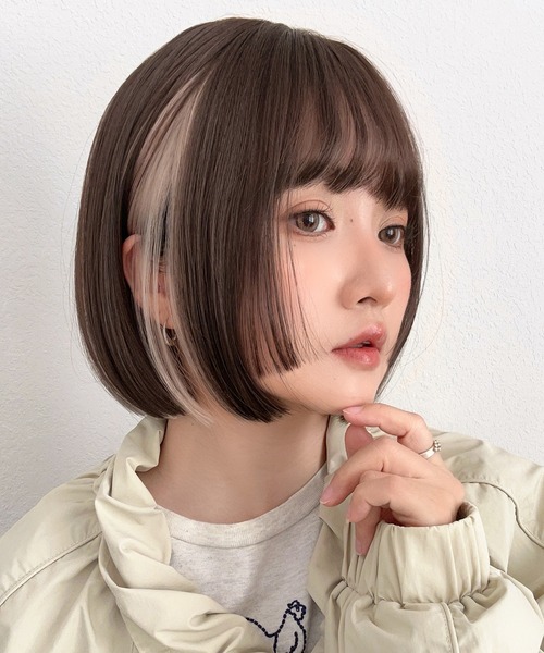 ウィッグ エクステ 「 ロゼットボブ 」 自然 ボブ 姫カット ぷつっと