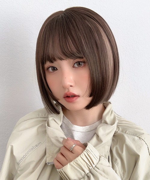 ウィッグ エクステ 「 ロゼットボブ 」 自然 ボブ 姫カット ぷつっと