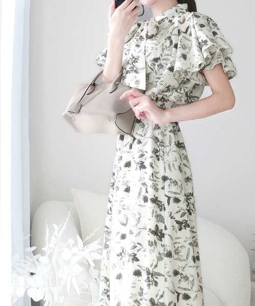 「mily bilet」 半袖ワンピース MEDIUM グレー レディース_画像5