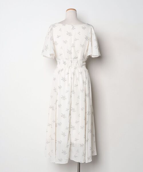 「31 Sons de mode」 花柄半袖ワンピース 38 ベージュ レディース_画像2