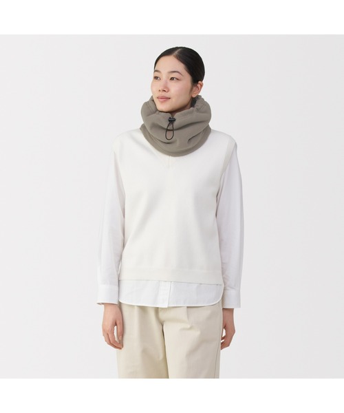 無印良品（MUJI） ネックウォーマー スヌード 再生ポリエステル 内ボア