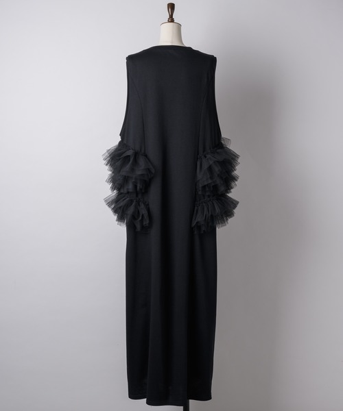 「LA BELLE ETUDE」 ノースリーブワンピース 0 ブラック レディース_画像4