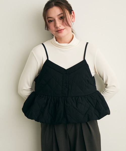 Lunea キャミソール キルティングバルーンビスチェ : ZOZOTOWN Yahoo
