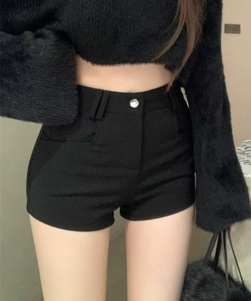 Chiina パンツ Chiina /Y2Kスリムフィットショートパンツ レディース