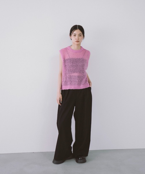 「duei」 ノースリーブニット FREE グレー レディース_画像2