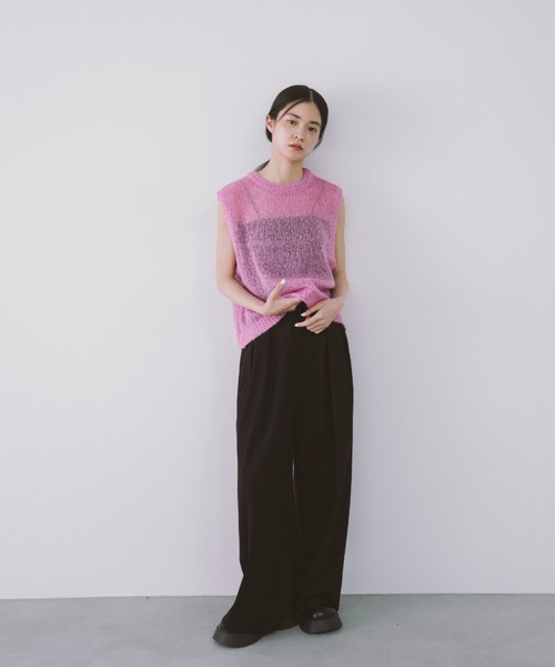 「duei」 ノースリーブニット FREE グレー レディース_画像3