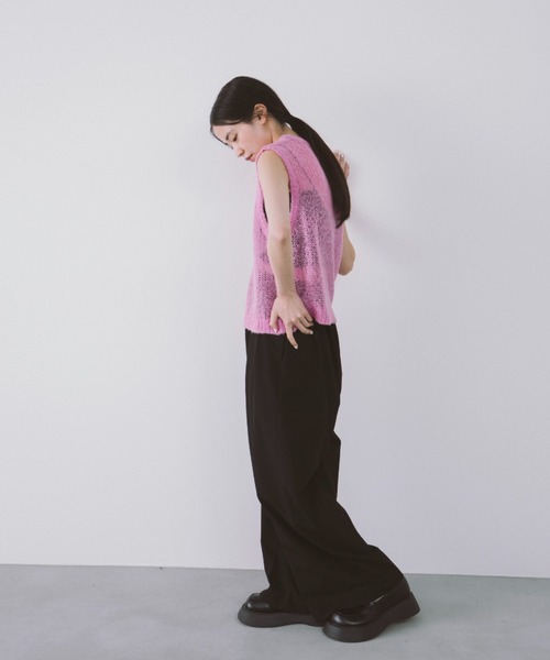 「duei」 ノースリーブニット FREE グレー レディース_画像4