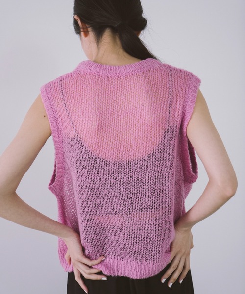 「duei」 ノースリーブニット FREE グレー レディース_画像6