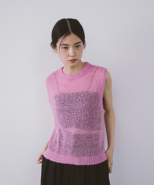 「duei」 ノースリーブニット FREE グレー レディース_画像7