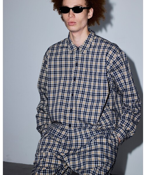 BEAMS（ビームス） シャツ ショートレングス チェックシャツ 「ワイド