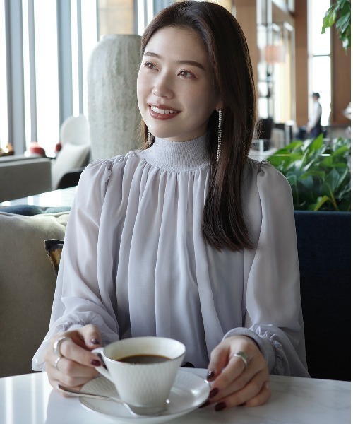 アニュアンス　ブラウス anuans（アニュアンス） ブラウス シャツ ジョーゼットフレアブラウス