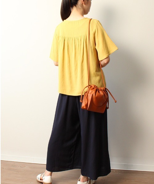 「MB mint breeze」 半袖ブラウス M イエロー レディース_画像4