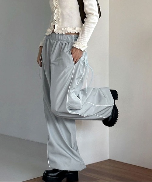 「BARELY BLUE」 カーゴパンツ MEDIUM グレー レディース_画像4