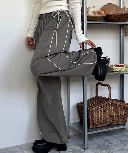 「BARELY BLUE」 カーゴパンツ MEDIUM グレー レディース_画像9