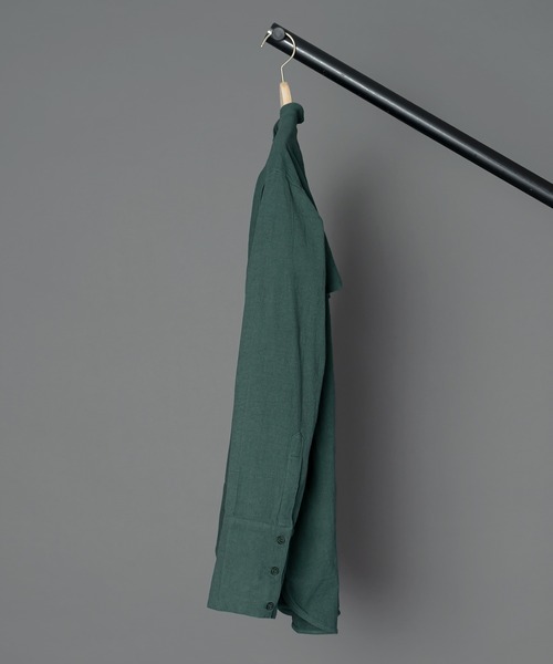 「SEEALL」 長袖シャツ 38 ダークグリーン レディース_画像2