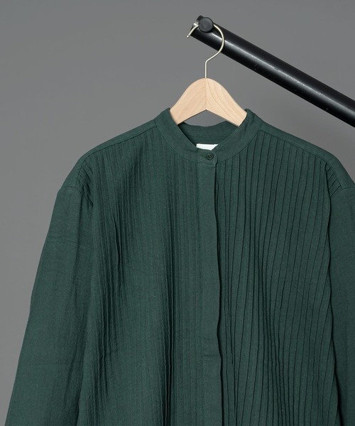 「SEEALL」 長袖シャツ 38 ダークグリーン レディース_画像4