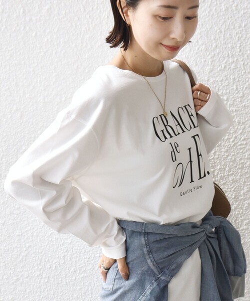 SHIPS(シップス) tシャツ ロング スリーブ プリント TEE レディース SHIPS(シップス) tシャツ ロング スリーブ プリント TEE レディース