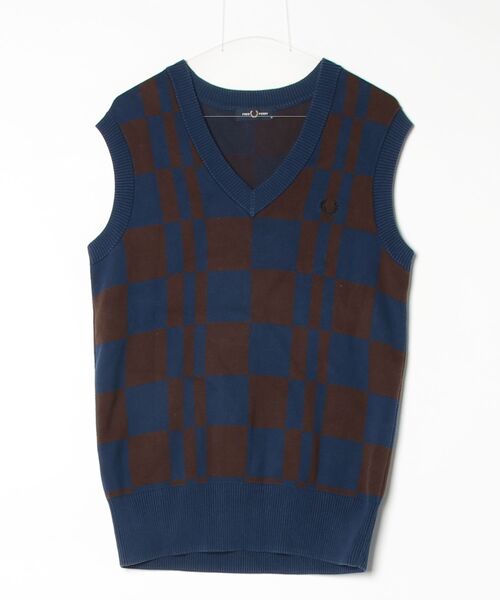 FRED PERRY（フレッドペリー） ノースリーブニット M ネイビー メンズ