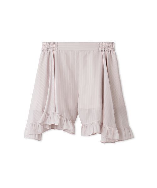 papier ショートパンツ　フリル　ホワイトBoy Meets Shorts FRAY I.D（フレイ・アイディー） パンツ フリルヘムストライプショート