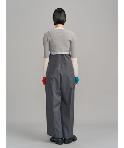 レディース 美品 アンスリード シアーニットカーディガン ショート丈