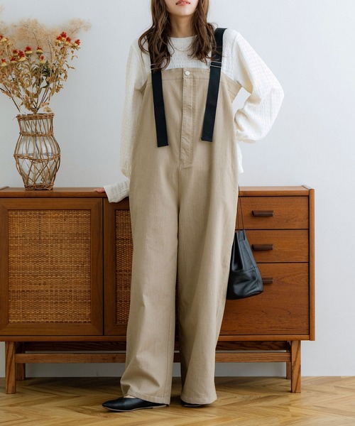 「NOAHL」 オーバーオール L ベージュ レディース_画像6