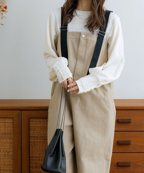 「NOAHL」 オーバーオール L ベージュ レディース_画像8