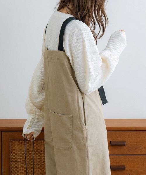 「NOAHL」 オーバーオール L ベージュ レディース_画像9