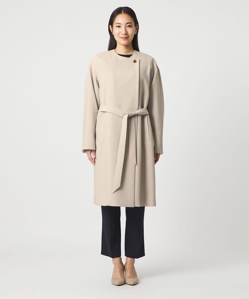 ☆未使用タグ付☆ナチュラルビューティー　エアリーダブルクロスコート　ベージュ 楽天市場】【SALE／30%OFF】ノーカラーダブルクロスコート NATURAL