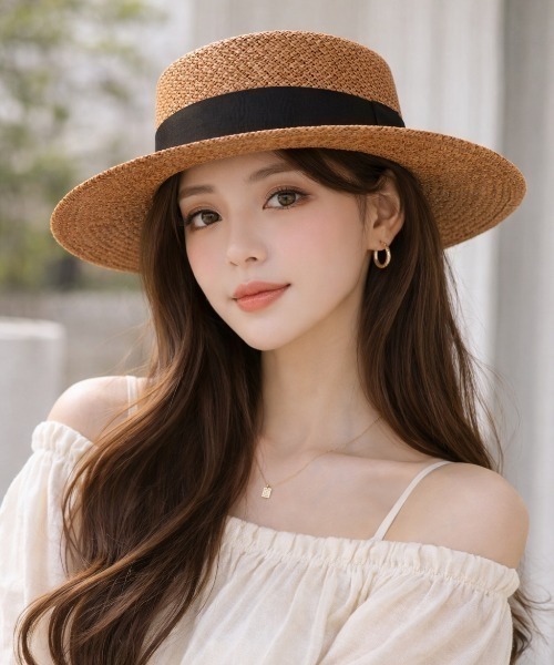 uvカット 帽子 ハット 「26年春夏新作」リボン 麦わらカンカン帽