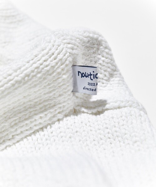「NAUTICA」 長袖ニット LARGE ホワイト メンズの画像