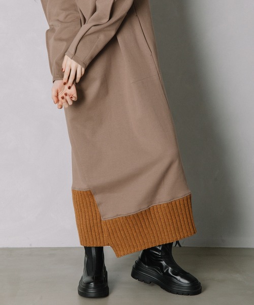 「MARECHAL TERRE」 長袖ワンピース MEDIUM パープル レディース_画像5
