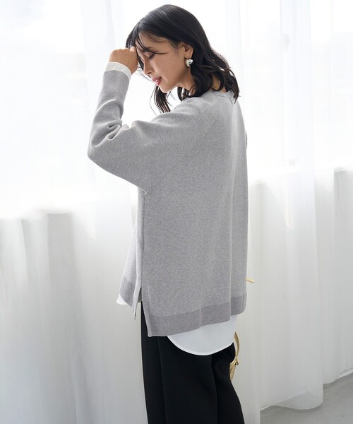 「UNFILO」 長袖ニット LARGE ピンク レディース_画像5